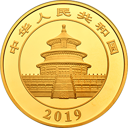 2019版熊貓金銀紀(jì)念幣100克圓形金質(zhì)紀(jì)念幣