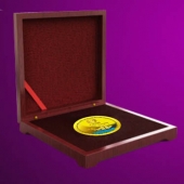 2014年6月：定制廣東萬(wàn)銀純金紀(jì)念章定制純金紀(jì)念章