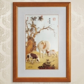 三羊開泰999純銀銀畫訂制銷售批發(fā)零售制作銀畫