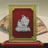 一帆風順純銀屏風